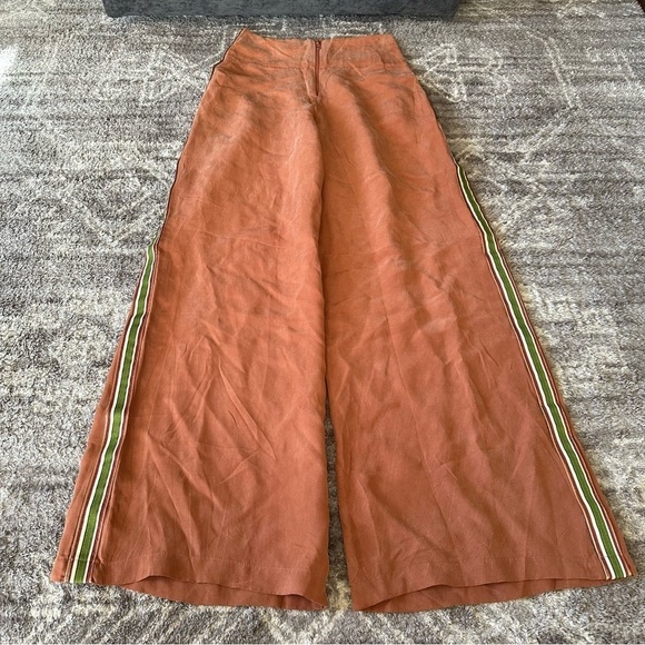 Tribe Kelley The Staff Bells Wide Leg Pants Sierra Orange Racing Stripe - Picture 3 of 8